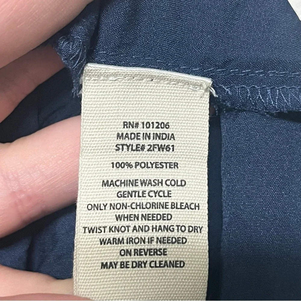 Soft Surroundings Mizu Dress Blues Flowy Maxi Dress Size XL Back Slit NWT - Picture 13 of 13